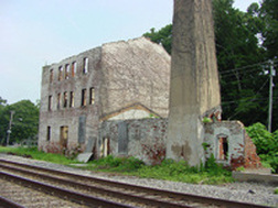 Rear View of The Old Mill After It Burned
